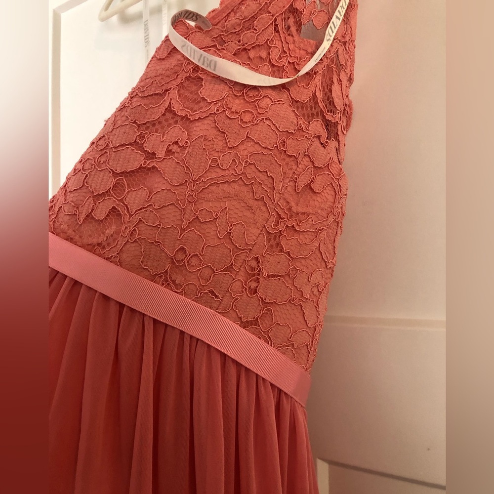David’s Bridal One Shoulder Lace Bust Maxi Dress - Picture 10 of 11